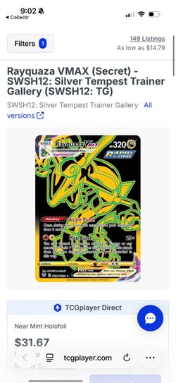 Pokemon card (rayquaza vmax)