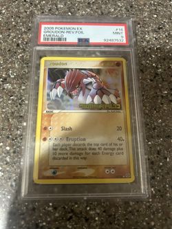 2005 Pokémon Ex #14 Groundon-rev.foil Mint 9