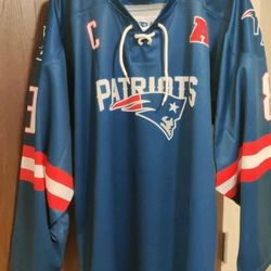Stephon Diggs Blue Patriots Hockey Jersey Adult Large