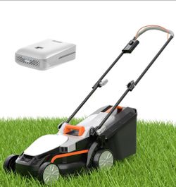 Electric Lawn Mower Cordless,Grass Cutter Machine for 1300 Sq.Ft. Lawnmower with Motor,13.2 in Cutting Width,8 Gallon Capacity,Cutting Height from 1 t