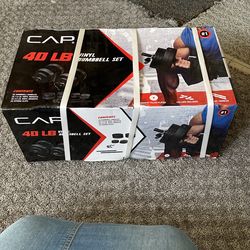 40 LB DUMBELL SET VINYL