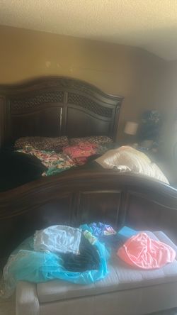 King Headboard, 2 side tables