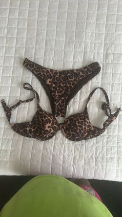 Leopard Print Underwire Bikini Set – Women’s Two-Piece Swimsuit (Size L)