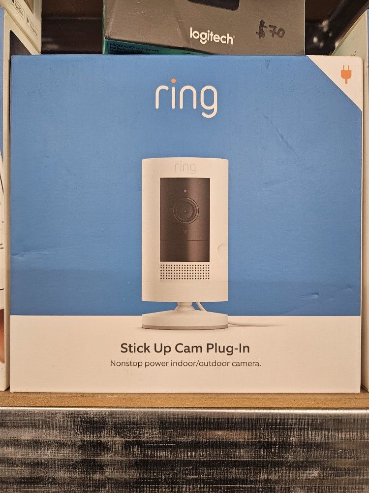 Ring Stick Up Cam Plug In Nonstop Power Indoor Outdoor Camera