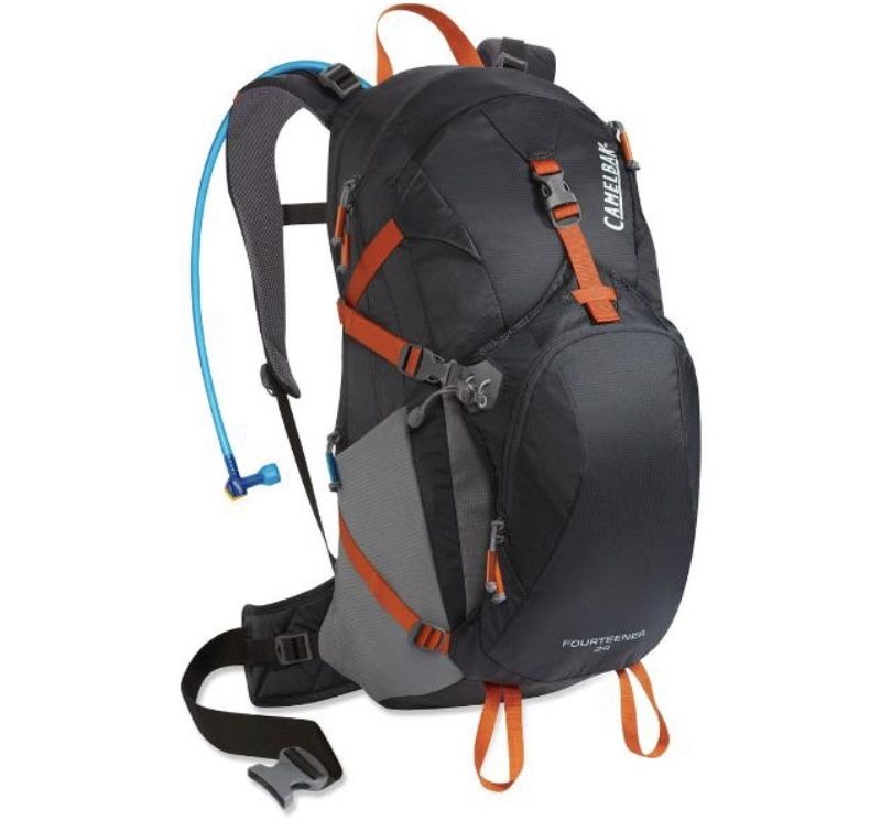 Orange/Grey Camelbak Fourteener 24 Hydration Backpack 100z 3L bladder