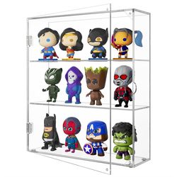 New Acrylic Display Case, Clear Display Case for Funko Pop Figures, Wall Mounted or Desktop Dustproof Display Cabinet Box for Collectibles ,Rock,Crys