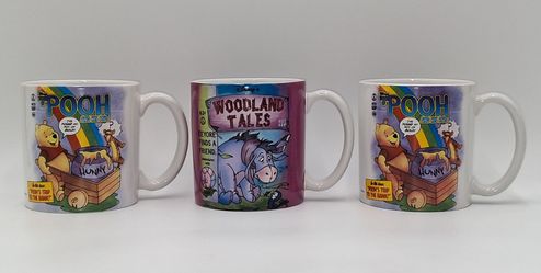 Disney Store Winnie the Pooh & Eeyore Mugs Set of 3