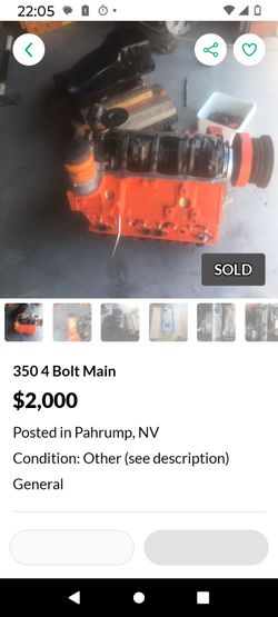 350 4 Bolt Main Number Two $1500