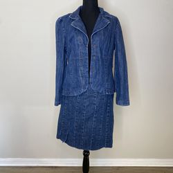 Vintage Women’s Tommy Hilfiger Denim Skirted Suit