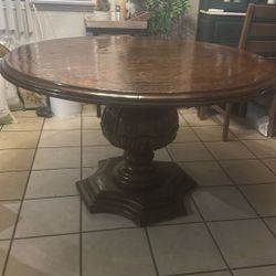 Round Wooden Table 