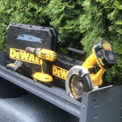 Dewalt Hammer Drill Driver + Skill Saw + Battery + Charger 