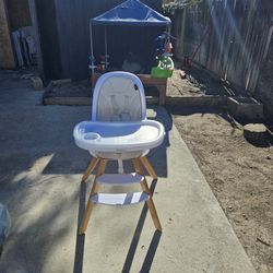 Baby High Chair W Option For Low Chair