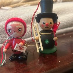 Wooden Christmas tree ornaments made in Germany have hundreds to pick from their two for $50