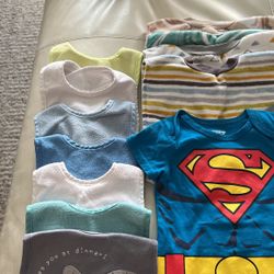 Baby boy Onesies And Bibs 