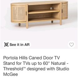 Portola Hills Caned Door TV Stand for TVs up to 60" - Threshold™ designed with Studio McGee