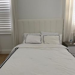 Modern Upholstered Bed Frame - Excellent Condition 