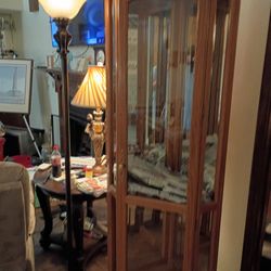 Curio Cabinet With Glass Shelves And Light