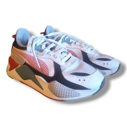 PUMA RS-X Jr Parisian White Blue Red 386894-01 Size 5C Youth, Women's 6.5