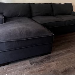 Charcoal Grey Couch Sectional With Chaise