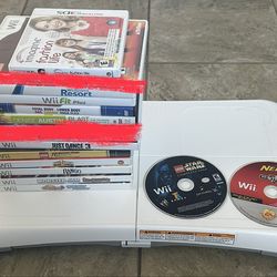 Wii Games Lot & Wii Fit Board