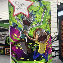 Digital PlayStation with Rick And Morty Skin 