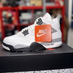 Jordan 4 White Cement All Sizes With Receipt .