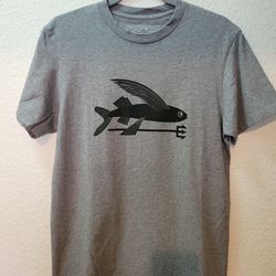 Patagonia Men's T Shirt Flying Fish size Medium Gray