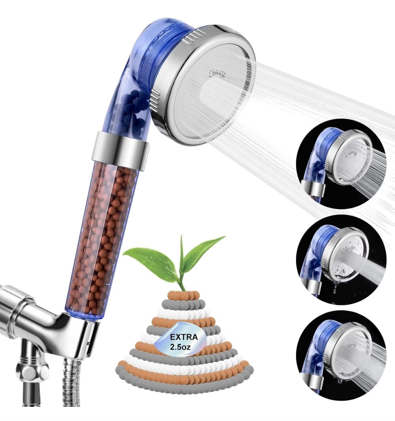 BRAND NEW IN BOX Luxsego Filtered Shower Head for Hard Water, High Pressure 3 Modes Shower Heads with Handheld Spray, Water Softener Showerhead Set