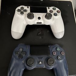 PlayStation 4 with controllers