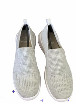 Gray Knit Slip-On Sneakers