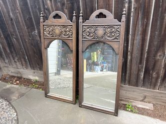 Wooden Mirror Set