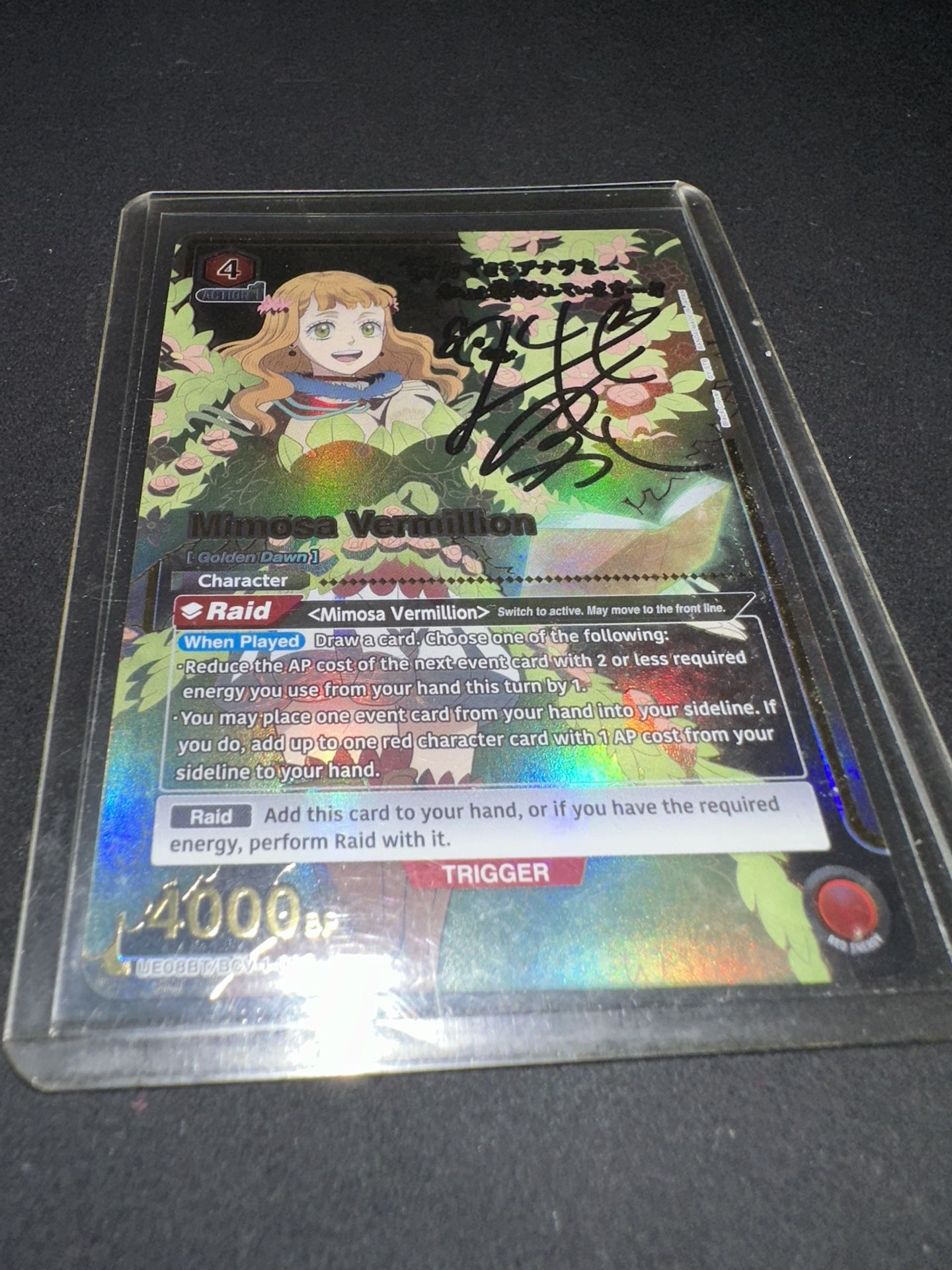 Union Arena X Black Clover : Mimosa Vermillion Signed 2 Star Rare