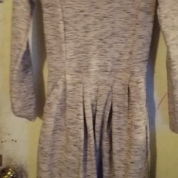 H&M Pink And Gray Long Sleeve Dress
