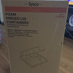 Foam hinged lid containers