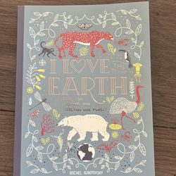 I LOVE THE EARTH drawing/ journal book