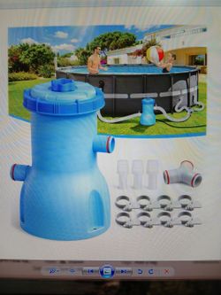 Pool filter pump 800 GPH flow rate.