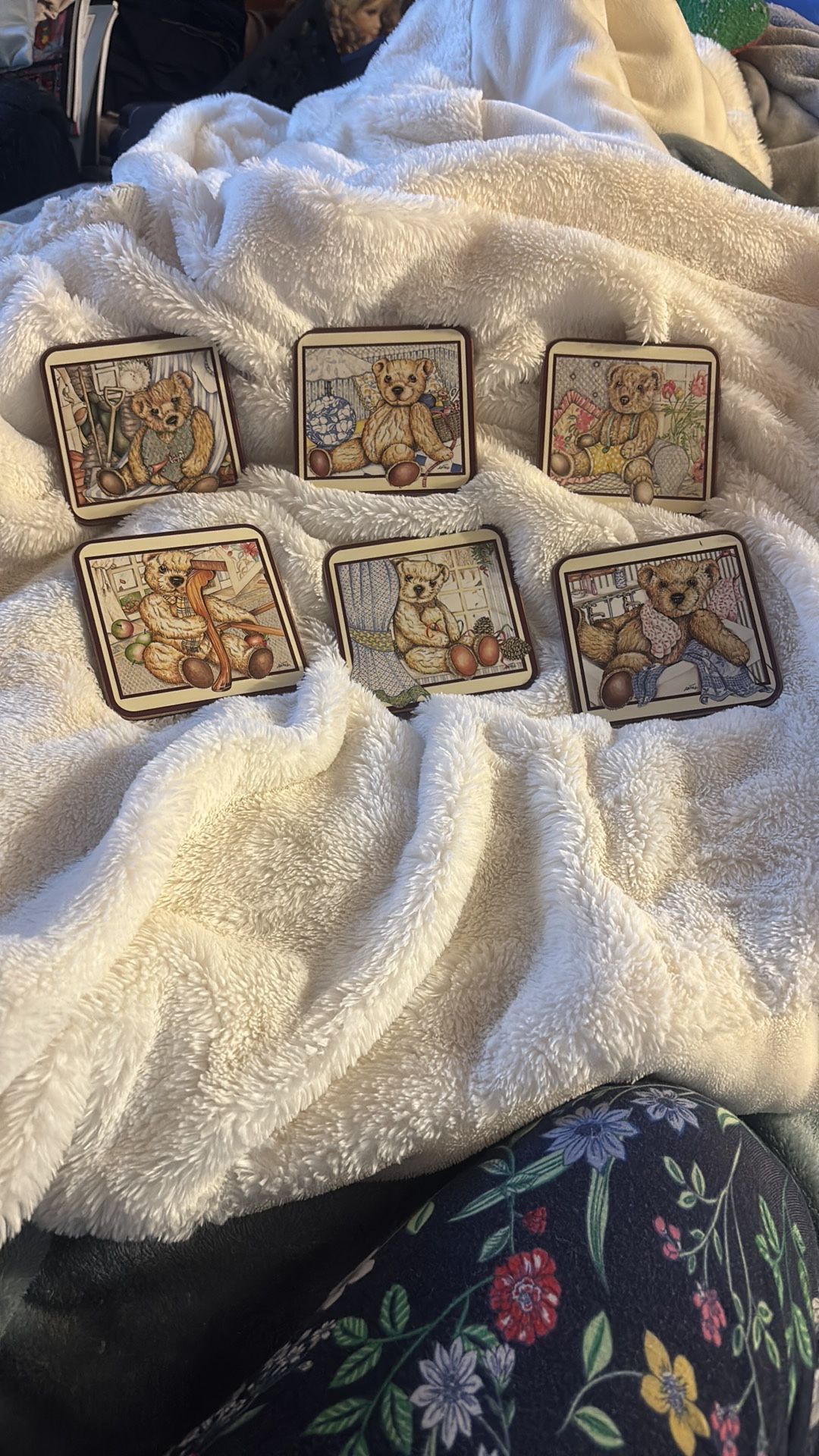 Vintage Pimpernel Teddy Bear Coaster Design