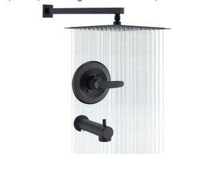 8622: New Replacement Faucet Shower Trim Kit for Delta 1300/1400 & 13/14 Series, Tub Shower Faucet Set, High Pressure 12" Square Rain Shower Head - Ma