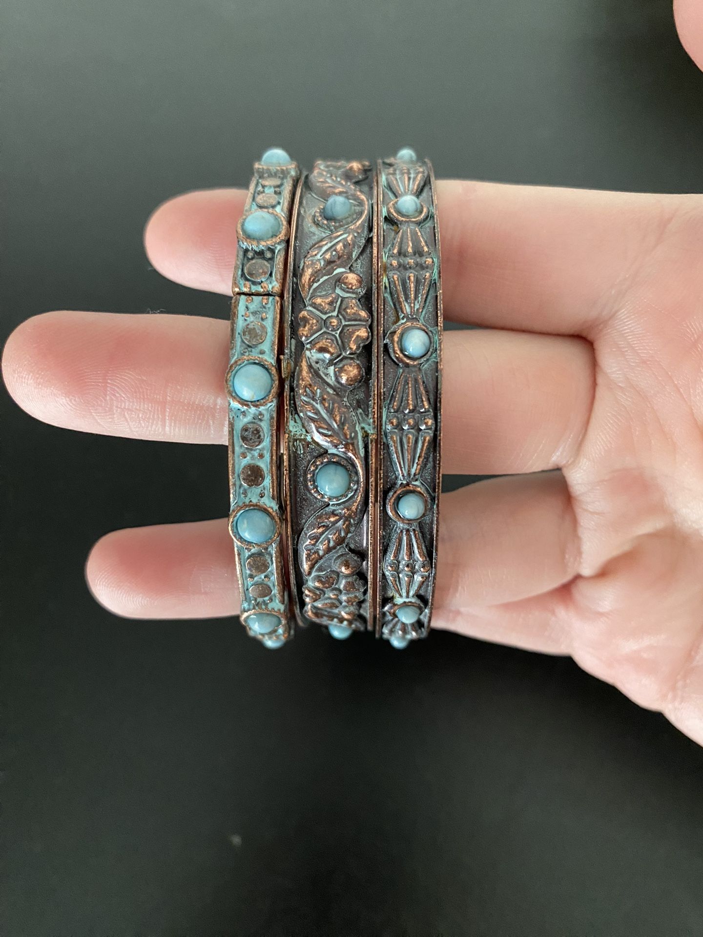 Turquoise Bracket Set Of 3