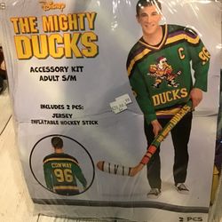 Disney The Mighty Duck Accessory Kit Costume Adult Size S/M-NEW