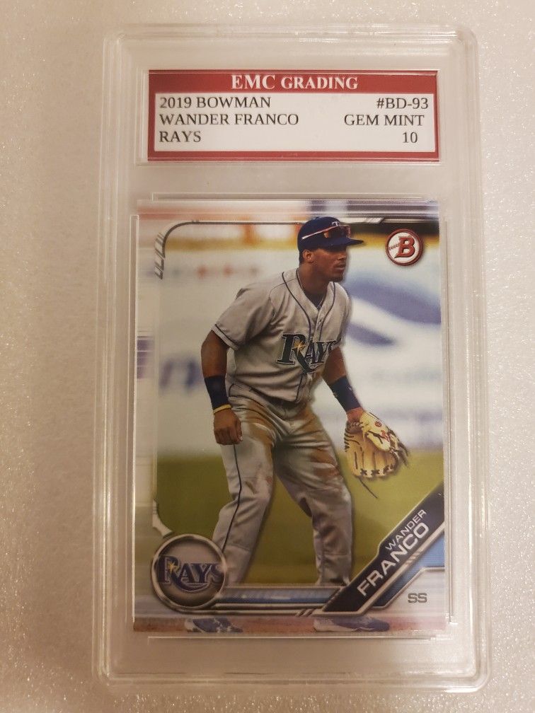 Wander Franco 2019 Bowman Draft #BD93 EMC Grading 10 MINT Rays Baseball Card