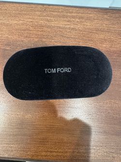 Tom Ford Hard shell eyewear case with soft velvet exterior.