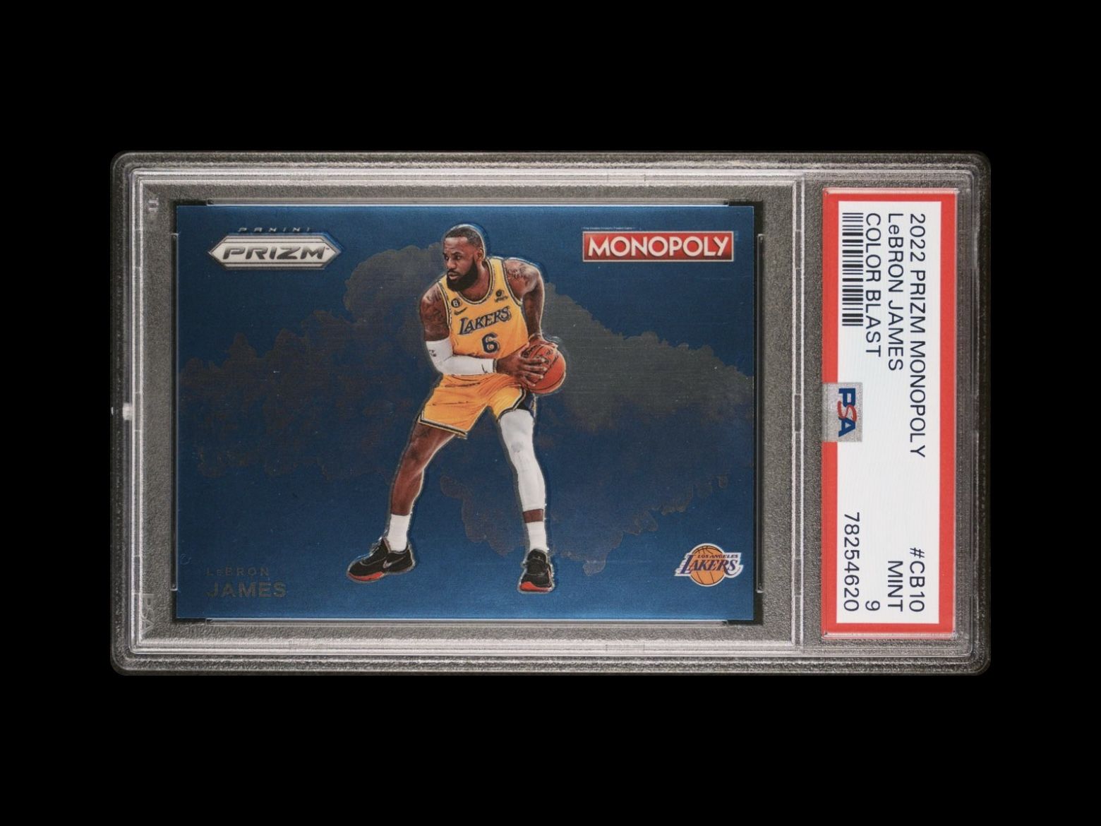 2022-23 Prizm Monopoly Lebron James Color Blast SSP PSA 9 CB-10 Pop 2 NBA Lakers