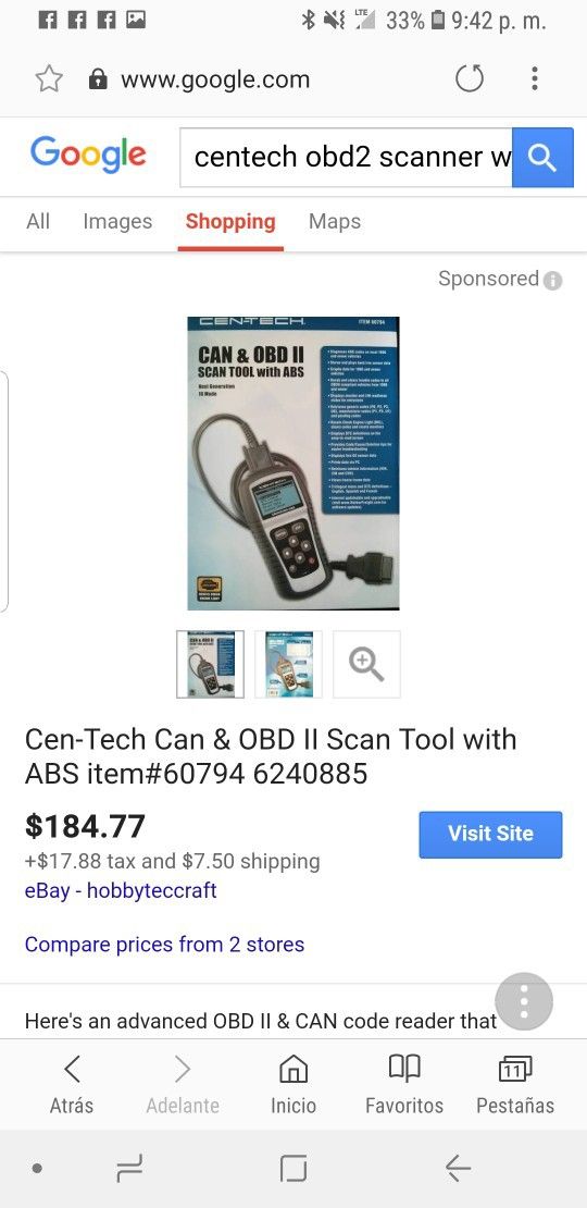 CEN-TECH OBD2/EOBD+ABS