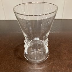 Vintage Steuben “Signet” Crystal Clear Art Glass Thumbprint Vase 6” MCM