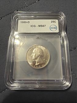 1989-D Washington Quarter ICG MS67
