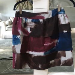 Rory Beca 3 Tier Multi Color Mini Skirt