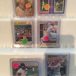 6 Old Baseball cards