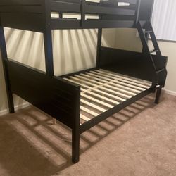 Twin/full bunk bed. Available in espresso & white. Assembly required. Assembly not included. Tax included. Free local delivery. $350 bunk bed only. $5