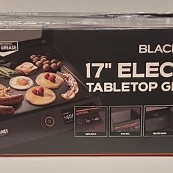 Blackstone E-Series 17" Electric Tabletop Griddle with Hood, Black